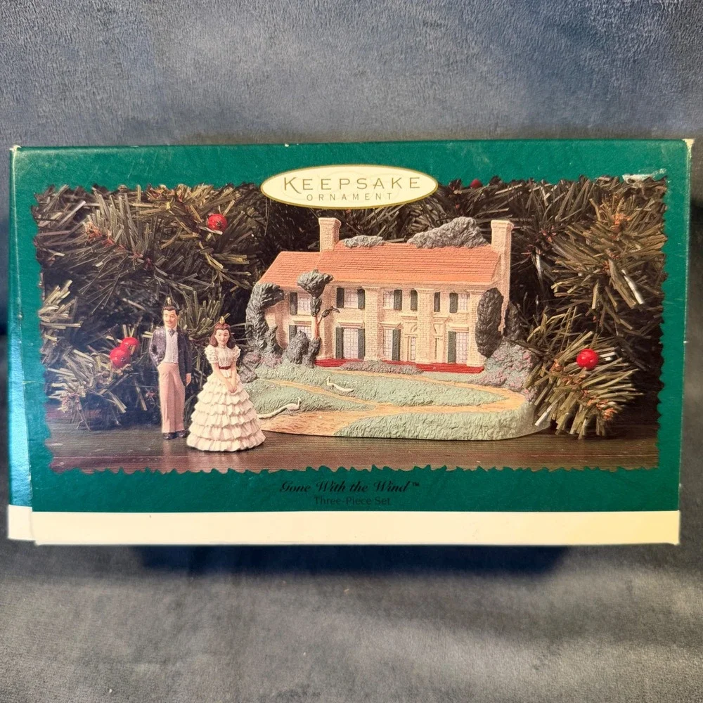 Hallmark Keepsake Gone With the Wind 60th Anniversary 3-Piece Ornament Set Tara